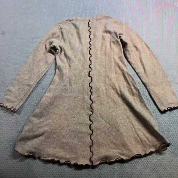 Other - Gray Long Sleeve Ruffle Hem Cardigan